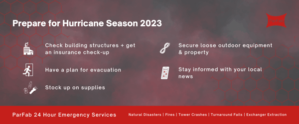 Prepare for Hurricane Season 2023 Graphic - ParFab